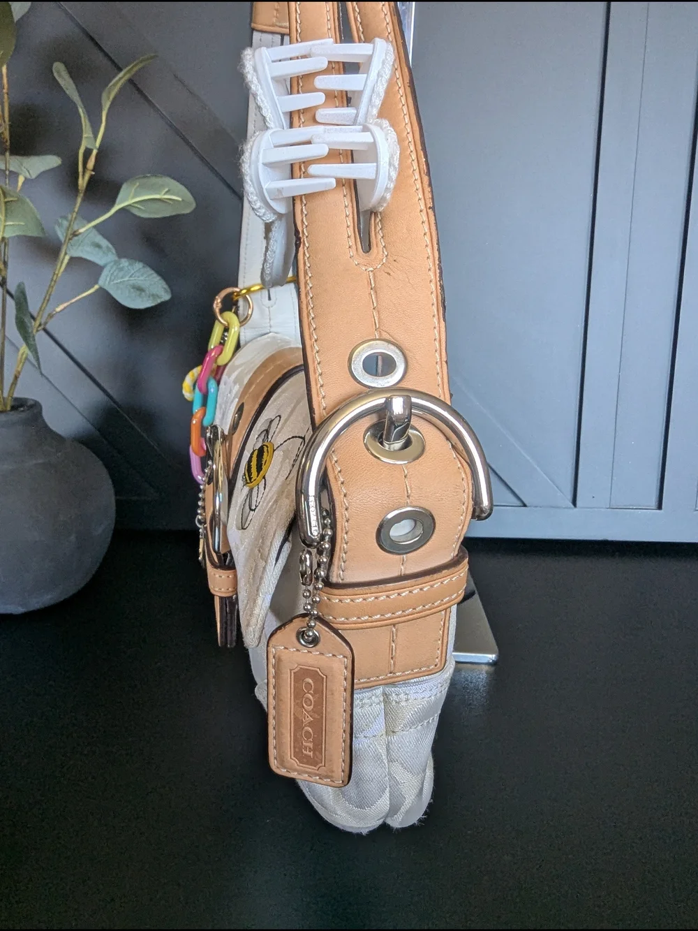 Limited Edition Coach Soho Optic Signature Bumblebee Flap Shoulder Bag